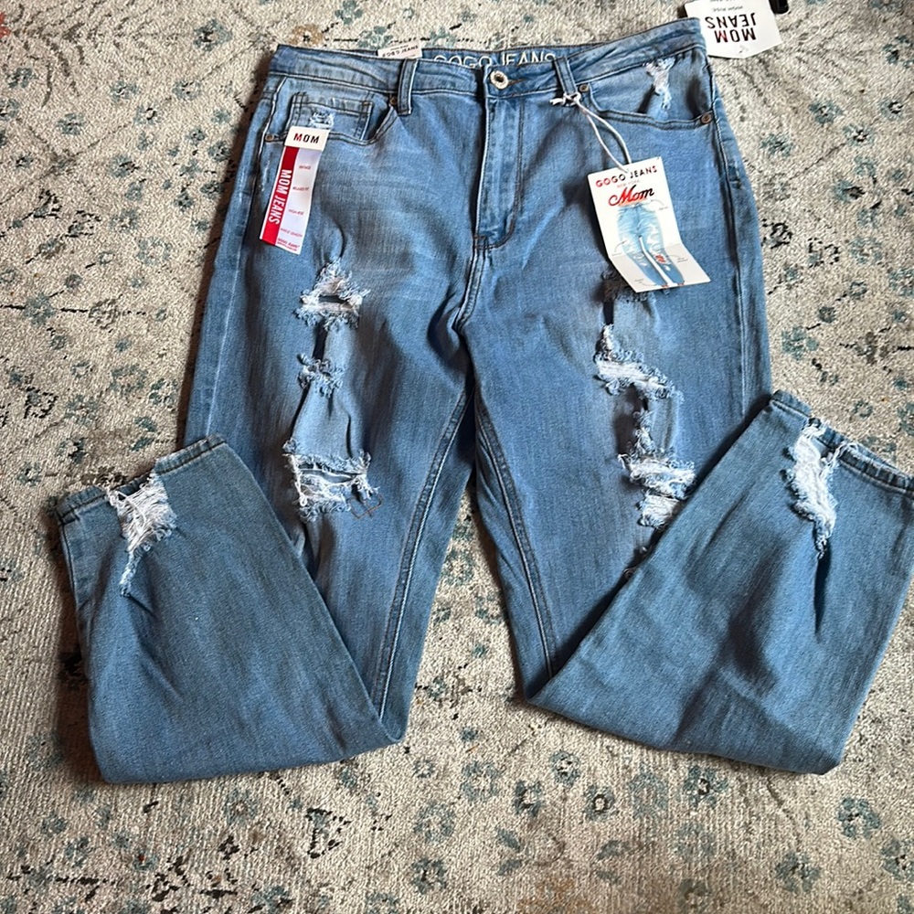 Ripped mom jeans
